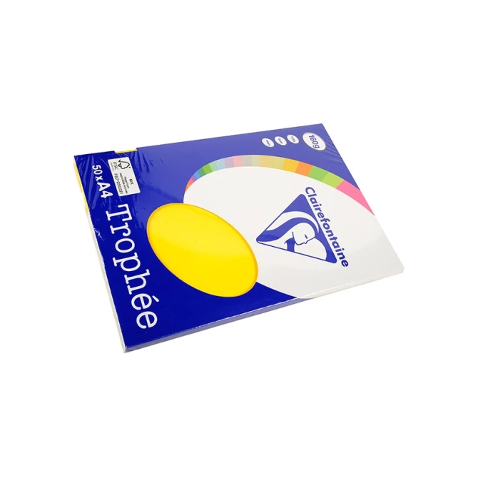 Papier CF A4 160g zonnegeel (50 stuks)v