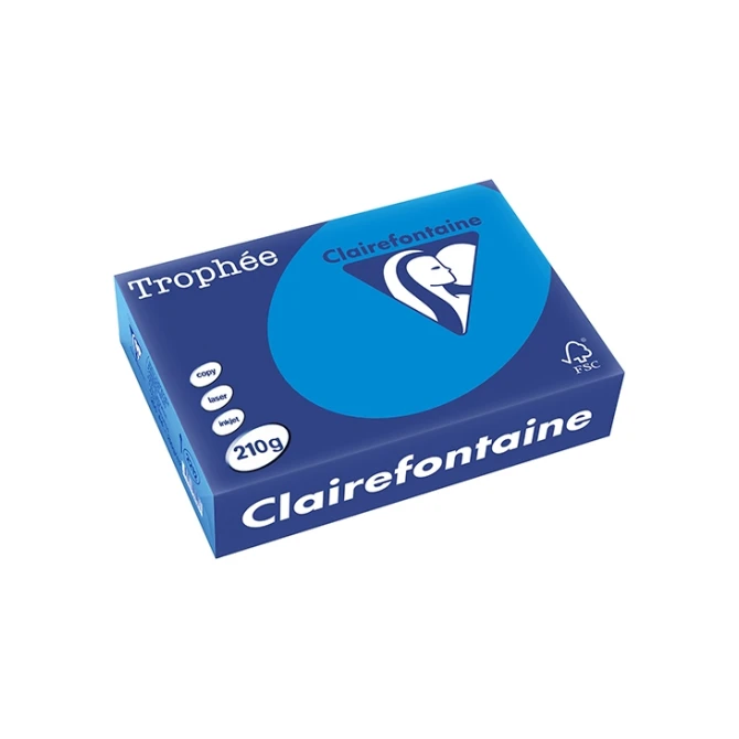 Papier CF A4 210g caribbean blauw/pk250v