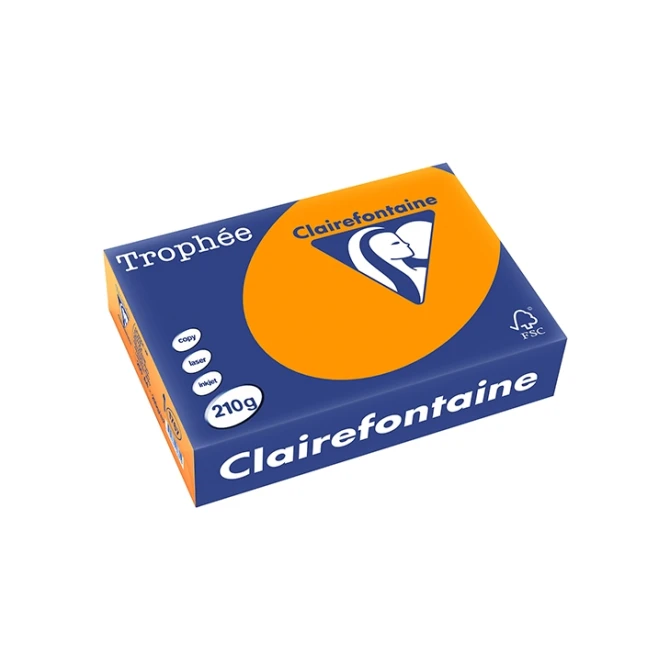 Papier CF A4 210g fel oranje/pk250v