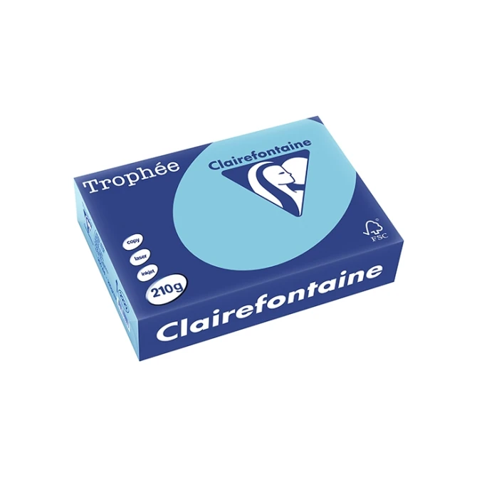 Papier CF A4 210g helblauw/pk250v