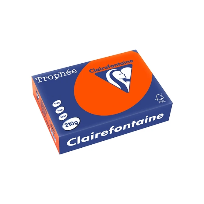 Papier CF A4 210g kardinaalrood/pk250v
