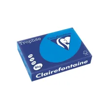 Clairefontaine gekleurd papier A4 80g caribbean blauw (500 vel) Clairefontaine gekleurd papier A4 80g caribbean blauw (500 vel)