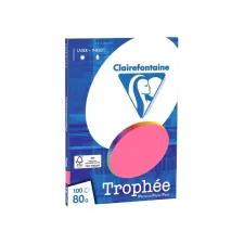 Clairefontaine gekleurd papier A4 80g fuchsia/pk100v Clairefontaine gekleurd papier A4 80g fuchsia/pk100v