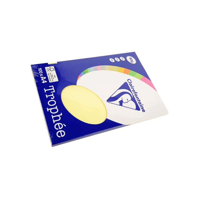 Papier CF A4 80g geelpk100v