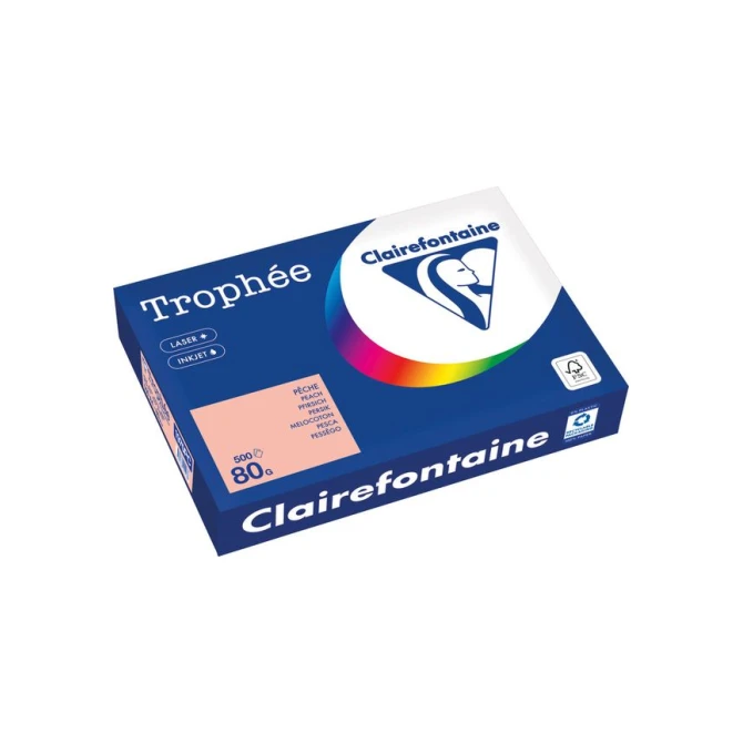 Clairefontaine Papier CF A4 80g perzik/pk500v (1 pak x 500 vellen)