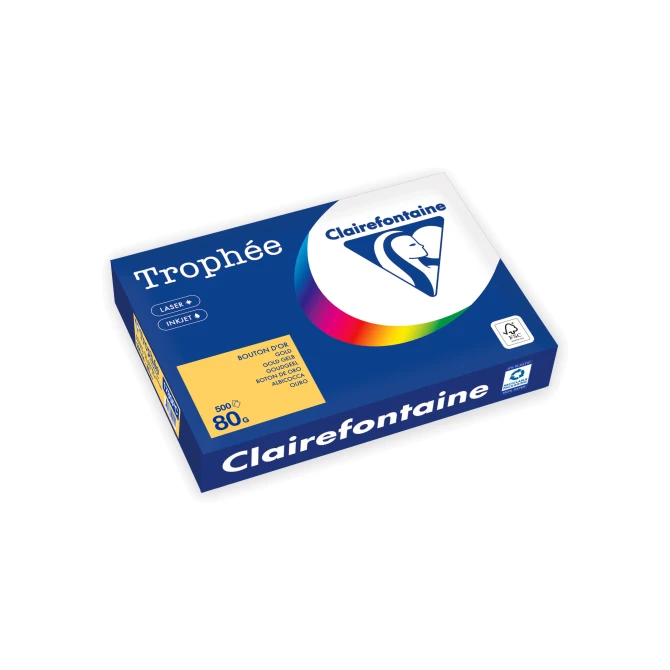 Clairefontaine Trophée Gekleurd Papier A4 80 g/m² diep geel (pak 500 vel)