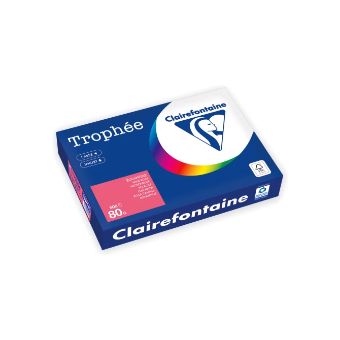 Clairefontaine Trophée Gekleurd Papier A4 80 g/m² roze (pak 500 vel)