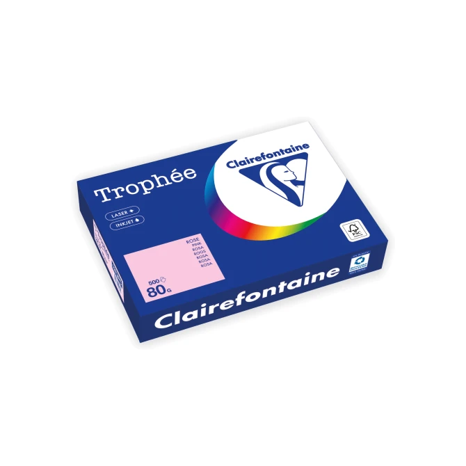 Clairefontaine Trophée Gekleurd Papier A4 80 g/m² Flamingo roze (pak 500 vel)