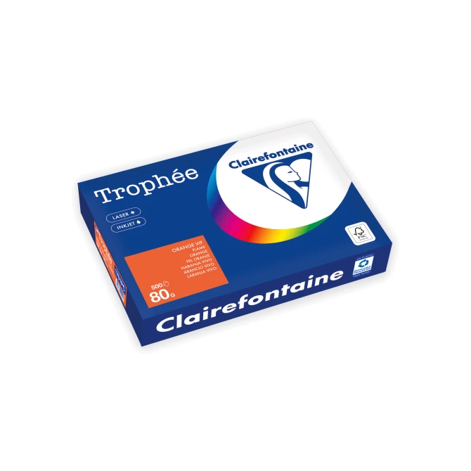 Clairefontaine Trophée Gekleurd Papier A4 80 g/m² Oranje (pak 500 vel)