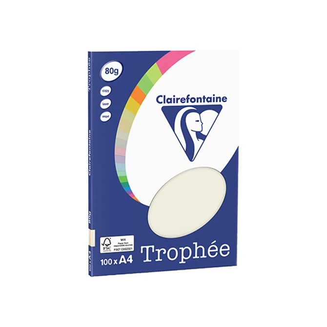 Papier Trophee A4 80g gl/or/gr/bl/r/100v