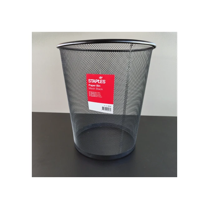 Papierbak SPLS rond 23L mesh zwart