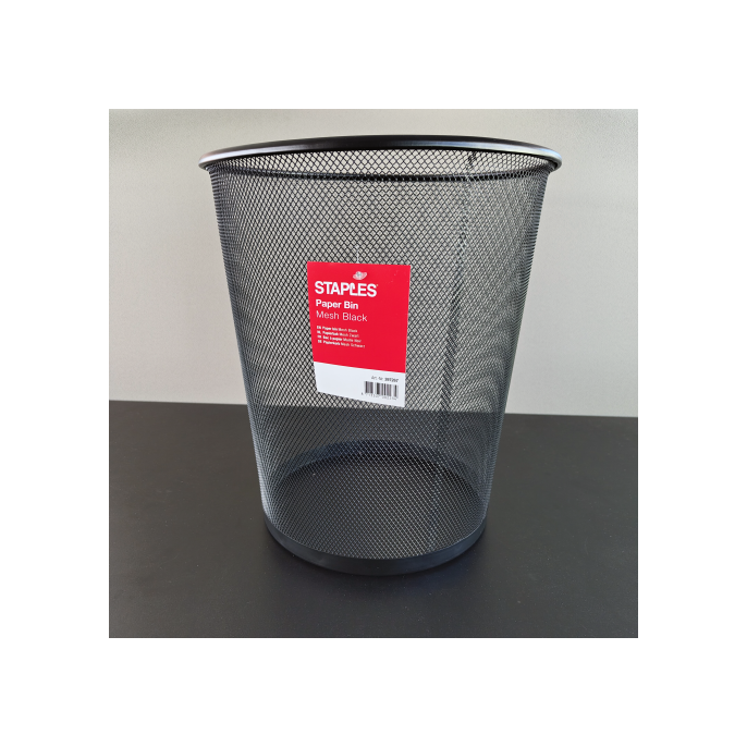Papierbak SPLS rond 23L mesh zwart