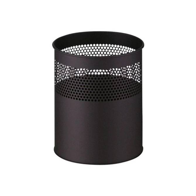 Papierbak halfgeperforeerd metaal 30 liter zwart