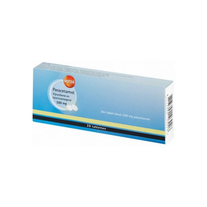 Paracetamol Pijnstiller 500 mg (pak 20 stuks) Paracetamol Pijnstiller 500 mg (pak 20 stuks)