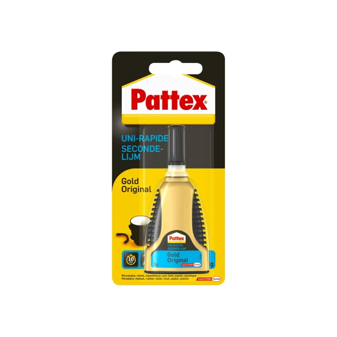 Pattex Gold Original Secondelijm Flesje Transparant (fles 3 gram)