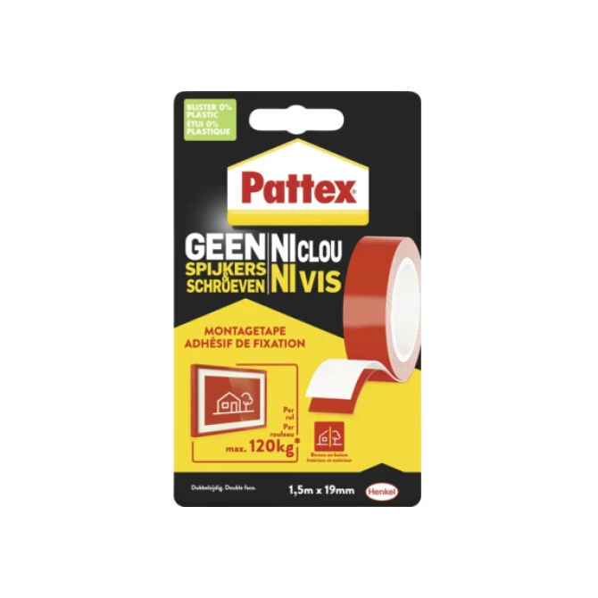 Pattex Plakband Pattex super tot 120kg/rl1.5m