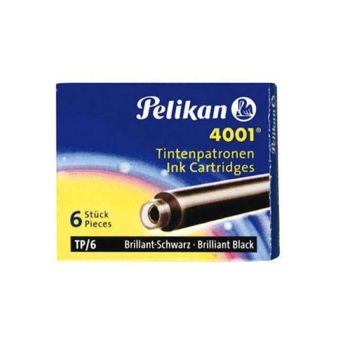 Pelikan Inktpatroon 4001 zwart (pak 6 stuks)