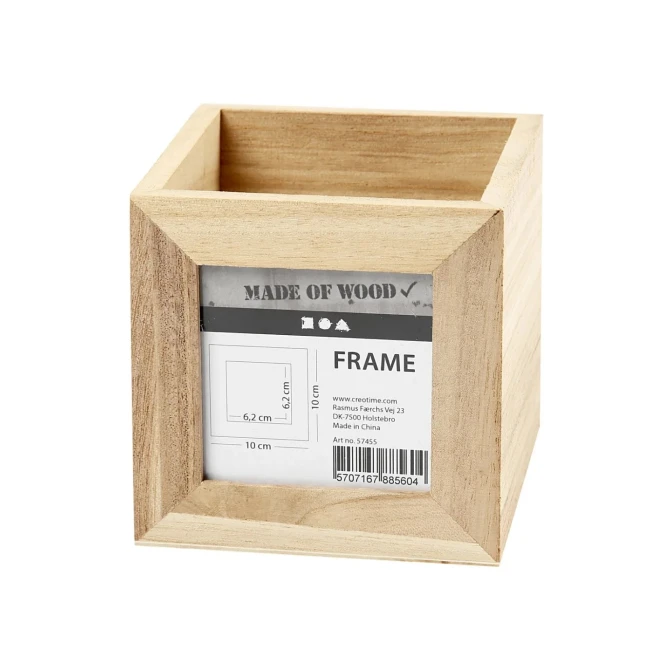 Creotime Pennenbakje Hout 10 cm x 10 cm
