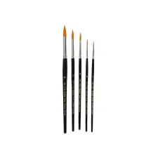 Creotime Penseel Gold Line 1/4/8/12/18 rond/pk5 (pak 5 stuks) Creotime Penseel Gold Line 1/4/8/12/18 rond/pk5 (pak 5 stuks)