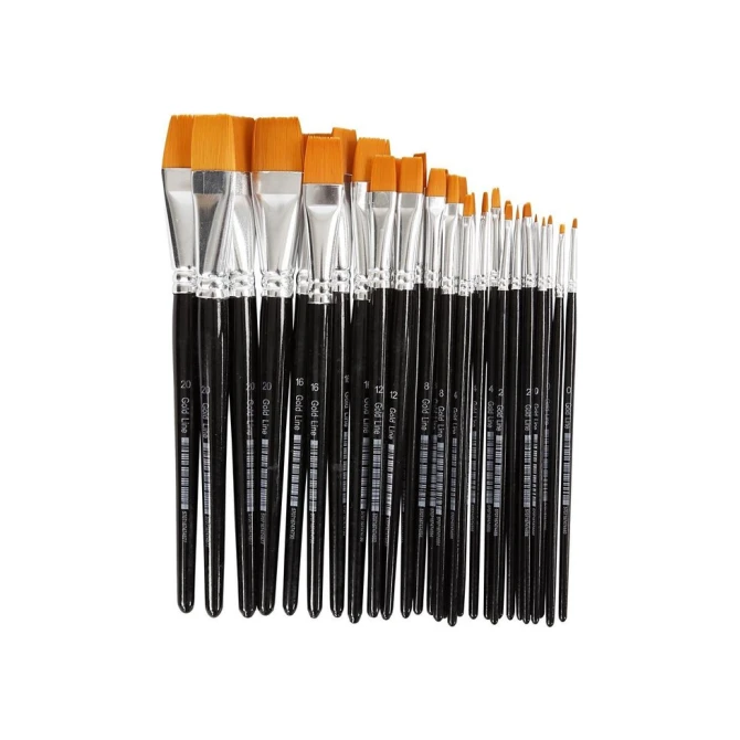 Creotime Penseel Gold Line plat assorti/pk30 (pak 30 stuks)