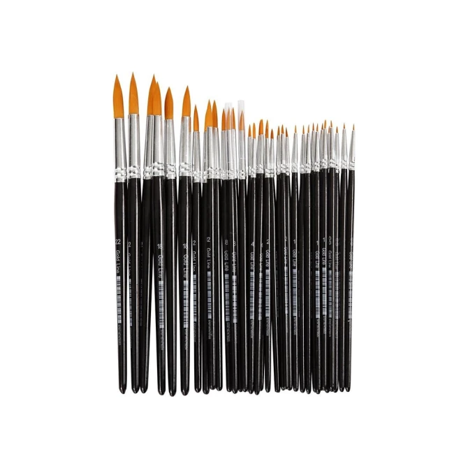 Creotime Penseel Gold Line rond assorti/pk36 (pak 36 stuks)