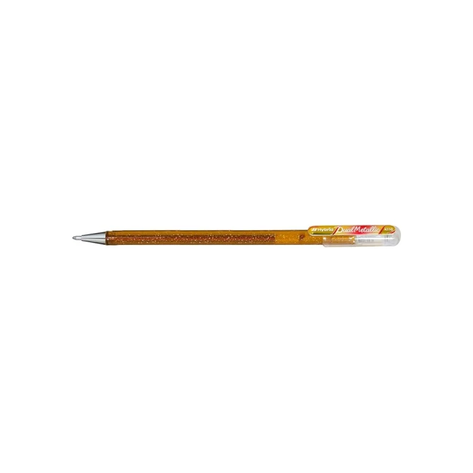 Pentel Gelpen Pentel Dual Metallic rd/goud/ds12 (1 doos x 12 stuks)