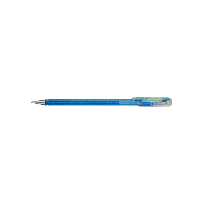 Pentel Gelpen Pentel Dual blauw/zilver