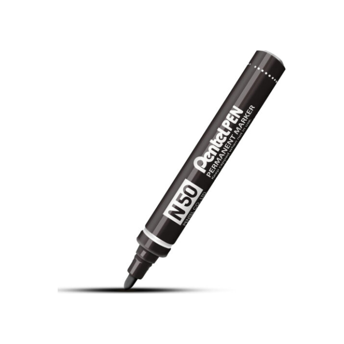 Pentel N50 Permanente Marker. Ronde Punt. 1.5 - 3 mm. Zwart Pentel N50 Permanente Marker. Ronde Punt. 1.5 - 3 mm. Zwart