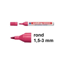 EDDING 3000 Permanent Marker 1.5-3mm Ronde Punt karmijn (pak 10 stuks) EDDING 3000 Permanent Marker 1.5-3mm Ronde Punt karmijn (pak 10 stuks)