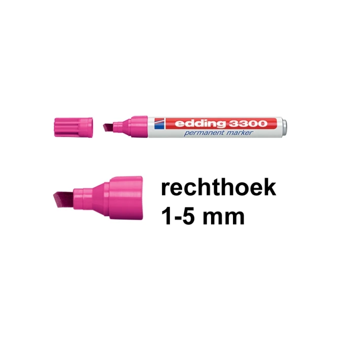 Perm marker EDDING 3300 1-5mm rz (10 stuks)