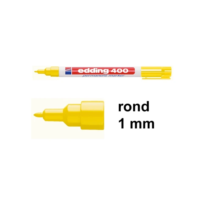 EDDING 400 permanent Marker 1mm geel (10 stuks)