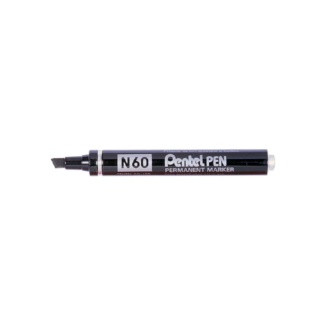 Pentel Permanentmarker Pentel N60 zwart/ds12 (1 doos x 12 stuks)