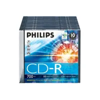 Philips CD-R 700 MB Slim Case (pak 10 stuks) Philips CD-R 700 MB Slim Case (pak 10 stuks)