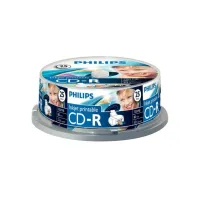 Philips CD-R Recordable Spindle printable (doos 15 x 25 stuks) Philips CD-R Recordable Spindle printable (doos 15 x 25 stuks)