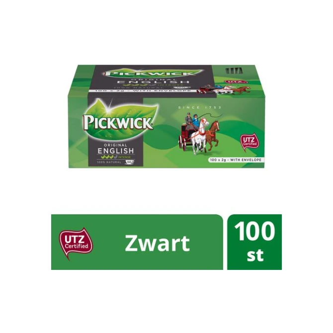 PICKWICK Engelse Melange Theezakjes Grootverpakking (pak 100 stuks) PICKWICK Engelse Melange Theezakjes Grootverpakking (pak 100 stuks)