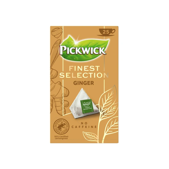 PICKWICK Finest Selection Gember Thee (4 pakken x 25 theezakjes)