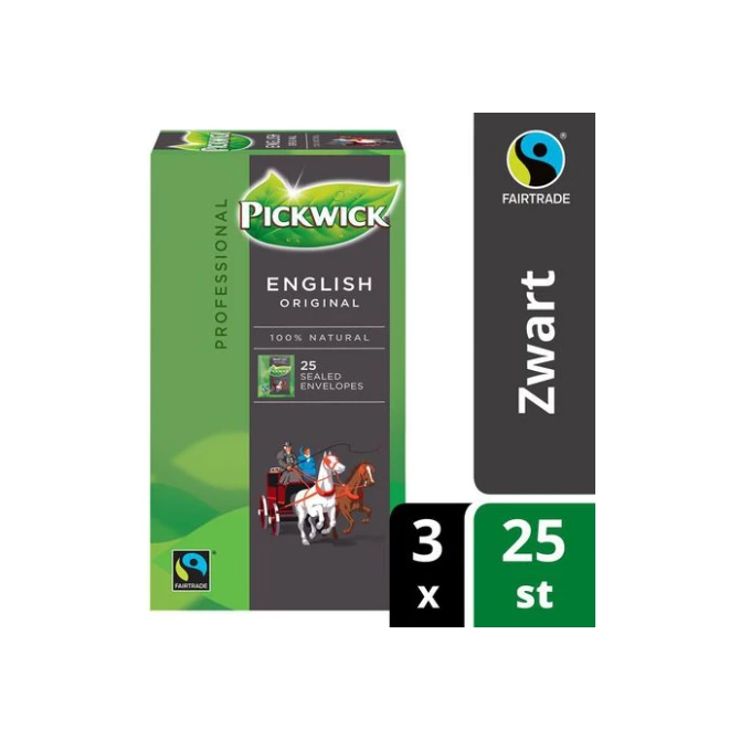 PICKWICK Professional English Original Theezakjes 50 g (pak 75 stuks)