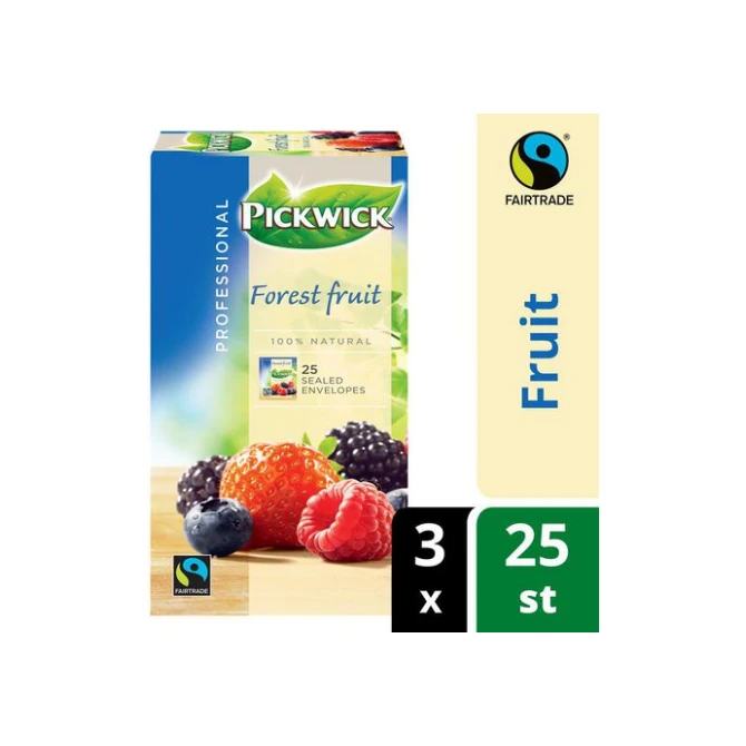 PICKWICK Professional Forest Fruit / Bosvruchten Theezakjes 38 g (pak 75 stuks)
