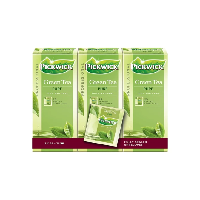 PICKWICK Professional Green Tea Fairtrade (doos 3 x 25 stuks) PICKWICK Professional Green Tea Fairtrade (doos 3 x 25 stuks)