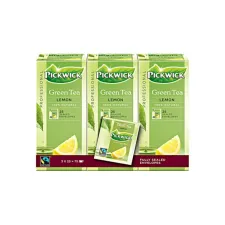 PICKWICK Professional Green Tea Lemon Theezakjes 50 g (pak 75 stuks) PICKWICK Professional Green Tea Lemon Theezakjes 50 g (pak 75 stuks)