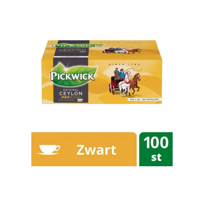PICKWICK Theezakjes zonder envelop Ceylon Tea Blend (pak 100 stuks)