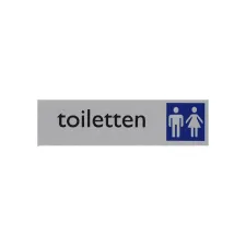 Pictogram 16.5x4.5cm toilet dames/heren