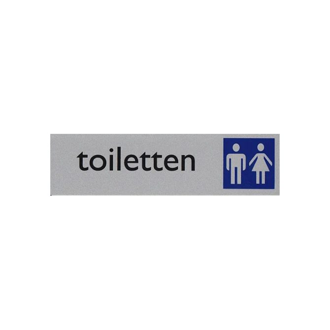 Pictogram 16.5x4.5cm toilet dames/heren