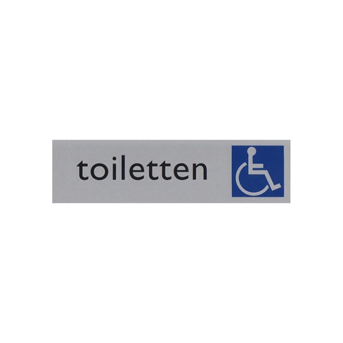Pictogram 16.5x4.5cm toilet rolstoel