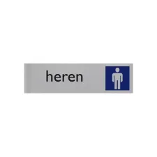Pictogram Posta16.5x4.5cm toilet heren