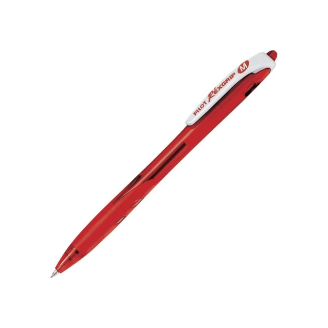 Pilot Begreen Rexgrip Balpen Medium Punt 1 mm Rood (pak 10 stuks)