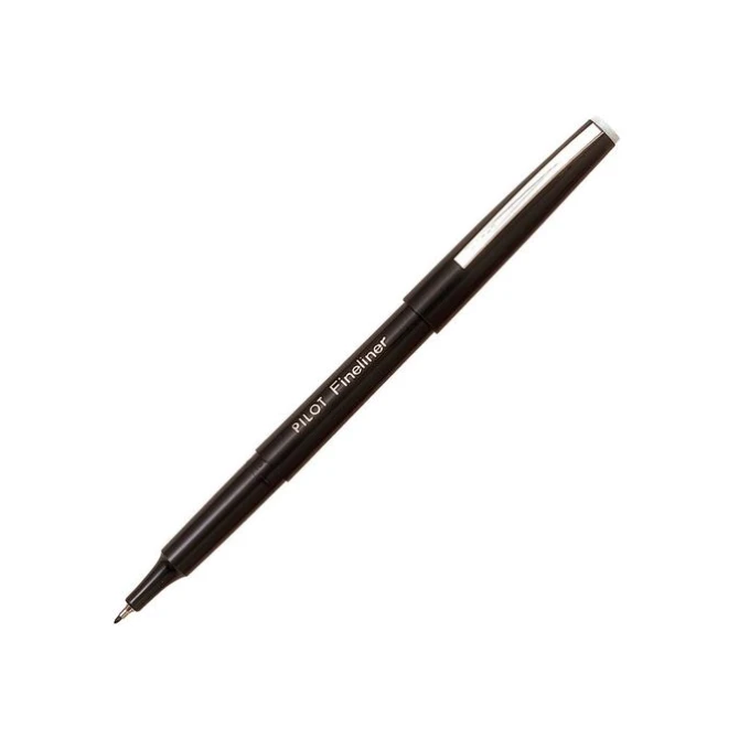 Pilot Fineliner 04 mm zwart (pak 12 stuks)