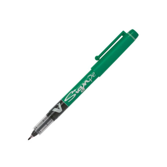 Pilot Fineliner V-Signpen 06 mm groen (pak 12 stuks) Pilot Fineliner V-Signpen 06 mm groen (pak 12 stuks)