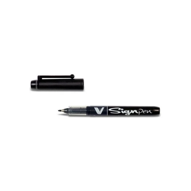 Pilot Fineliner V-Signpen 06 mm zwart (pak 12 stuks) Pilot Fineliner V-Signpen 06 mm zwart (pak 12 stuks)