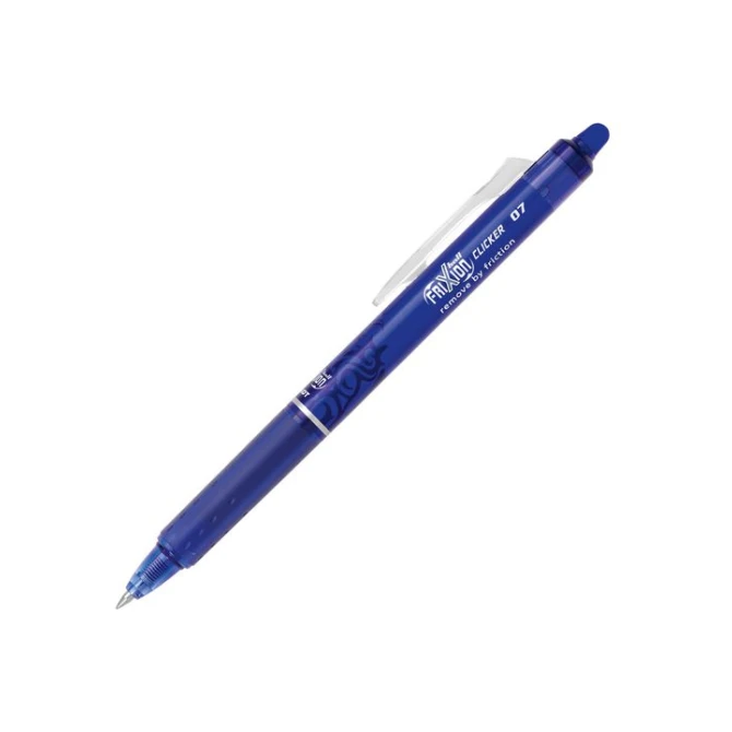 Pilot FriXion Clicker Uitwisbare Rolschrijver 07 mm Blauw (doos 12 stuks)